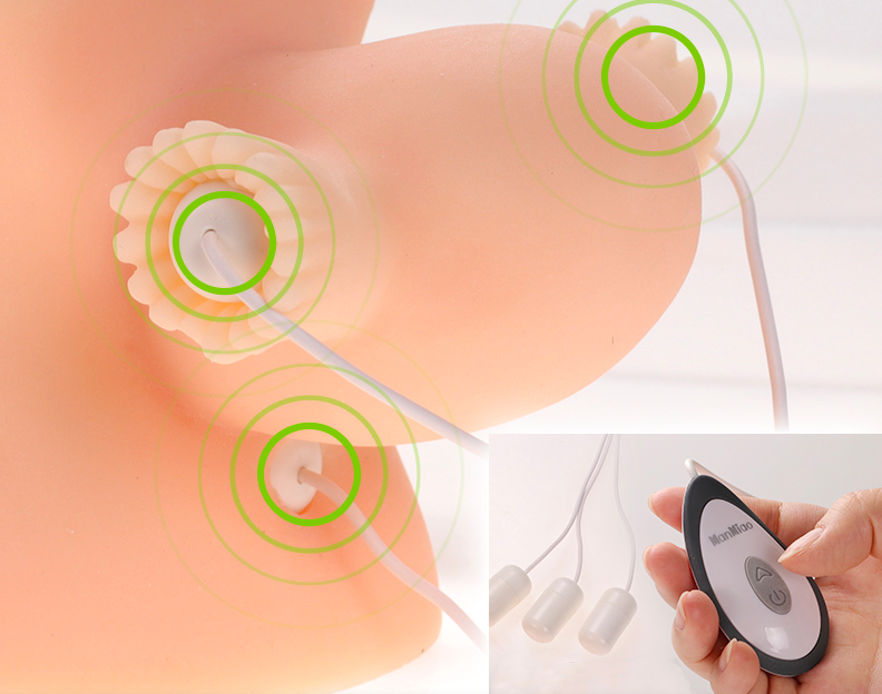 Âm đạo giả ManMiao 3 đầu rung sưởi ấm cảm giác thật Công nghệ SRFS